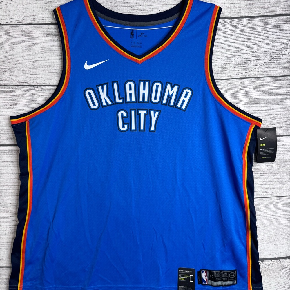 New Nike Oklahoma City Thunder NBA Blue Swingman Jersey 3XL Basketball Blank